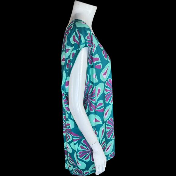 GYMWRAP CloudKNIT Everyday Luxe Performance Top 3X Purple Green Floral NWT - Picture 6 of 13